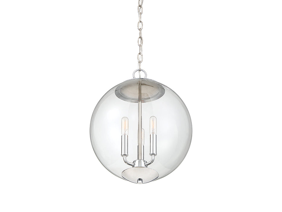 Meridian M70060CH Three Light Pendant, Chrome