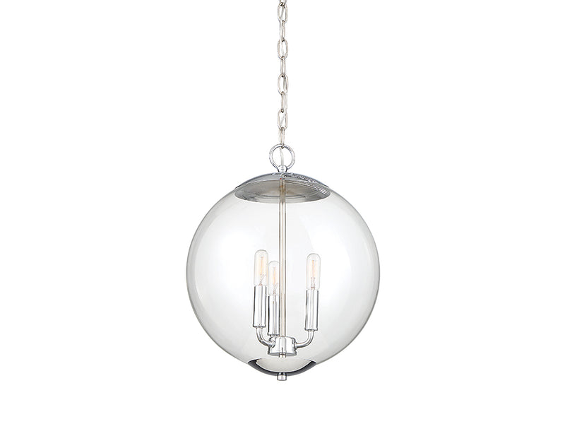 Meridian M70060CH Three Light Pendant, Chrome