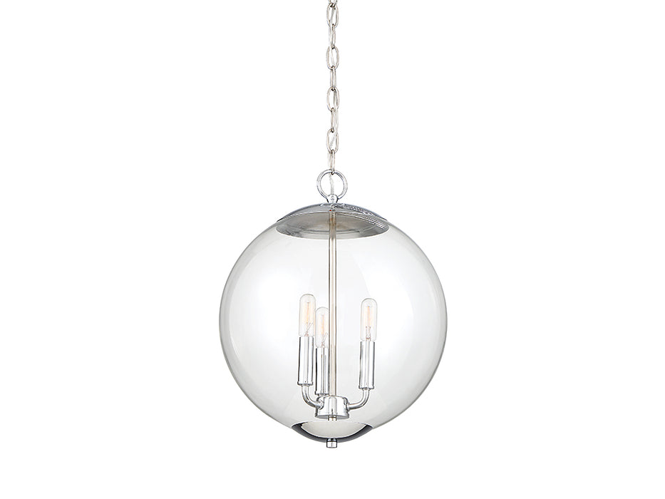 Meridian M70060CH Three Light Pendant, Chrome