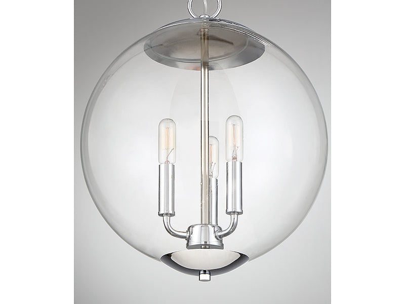 Meridian M70060CH Three Light Pendant, Chrome