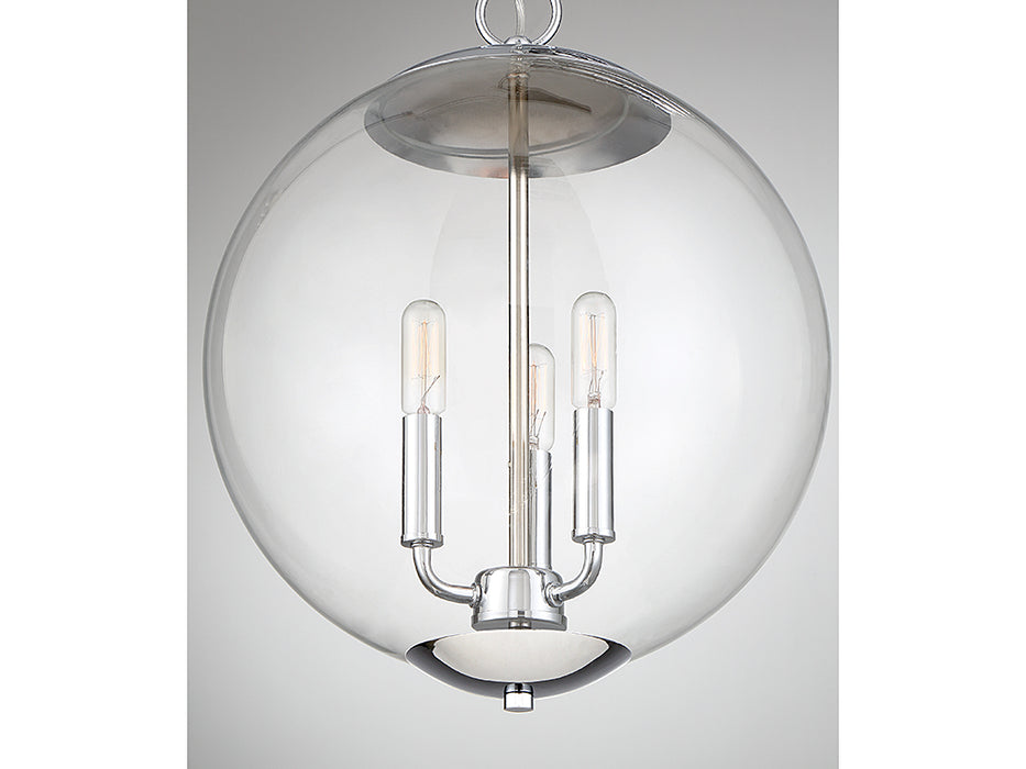 Meridian M70060CH Three Light Pendant, Chrome