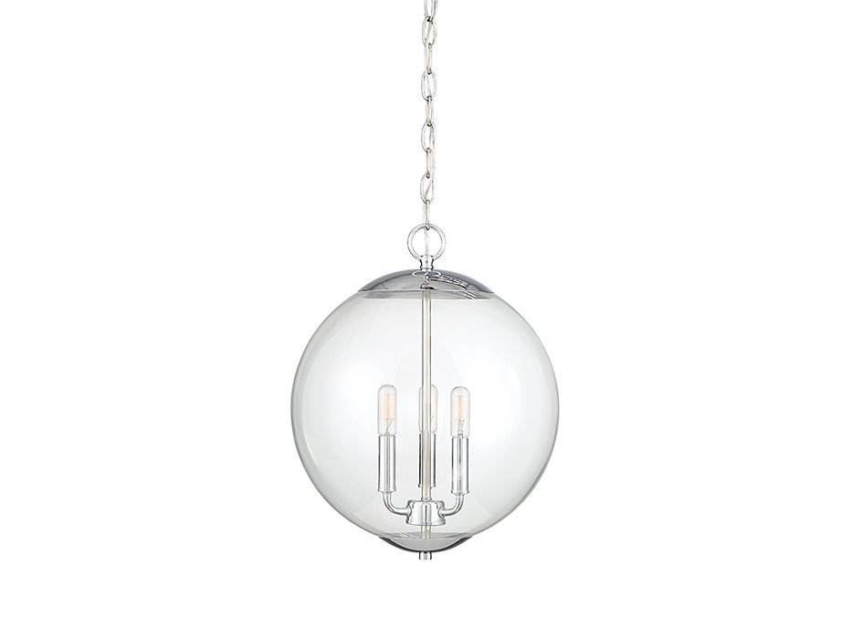 Meridian M70060CH Three Light Pendant, Chrome