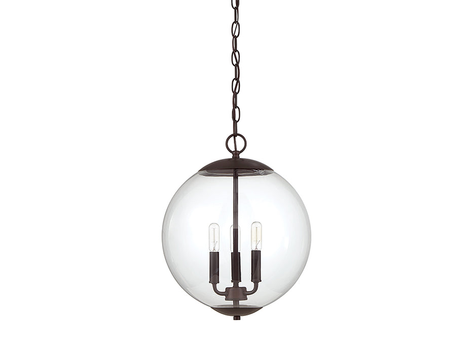 Meridian M70060ORB Three Light Pendant, Oil Rubbed Bronze