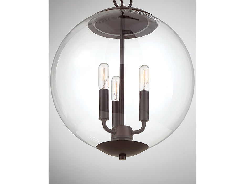 Meridian M70060ORB Three Light Pendant, Oil Rubbed Bronze