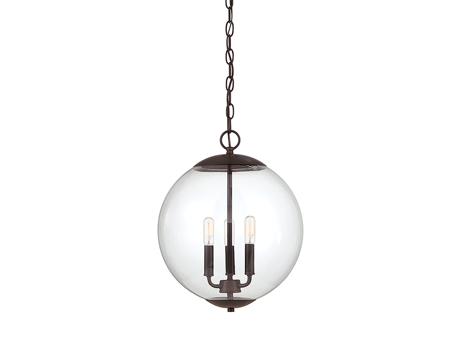 Meridian M70060ORB Three Light Pendant, Oil Rubbed Bronze