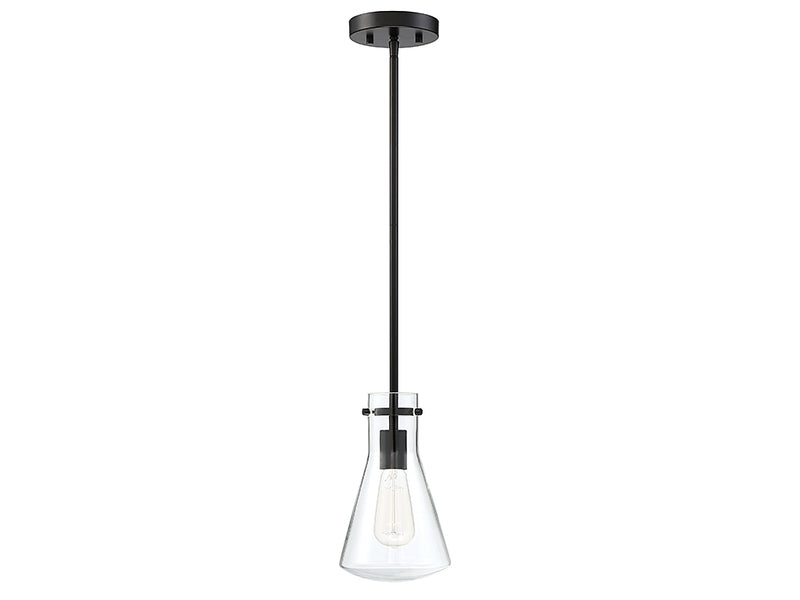 Meridian M70063MBK One Light Pendant, Matte Black