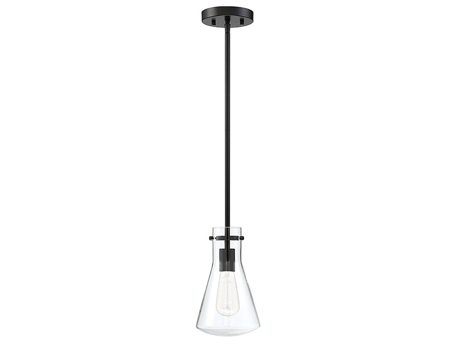 Meridian M70063MBK One Light Pendant, Matte Black
