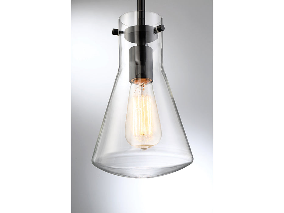 Meridian M70063MBK One Light Pendant, Matte Black