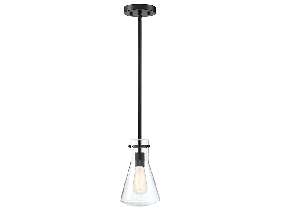 Meridian M70063MBK One Light Pendant, Matte Black