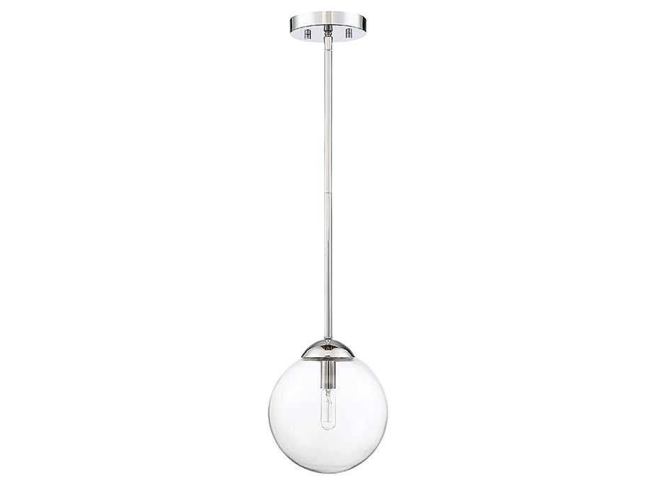 Meridian M70067CH One Light Mini Pendant, Chrome