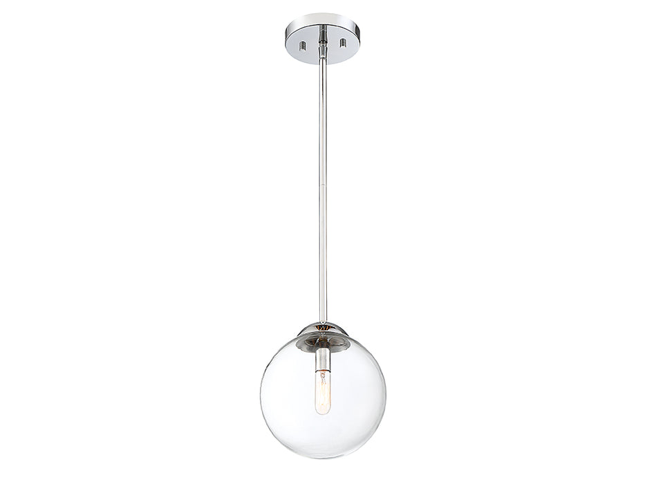 Meridian M70067CH One Light Mini Pendant, Chrome