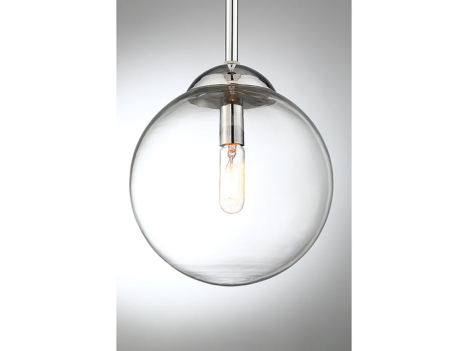 Meridian M70067CH One Light Mini Pendant, Chrome