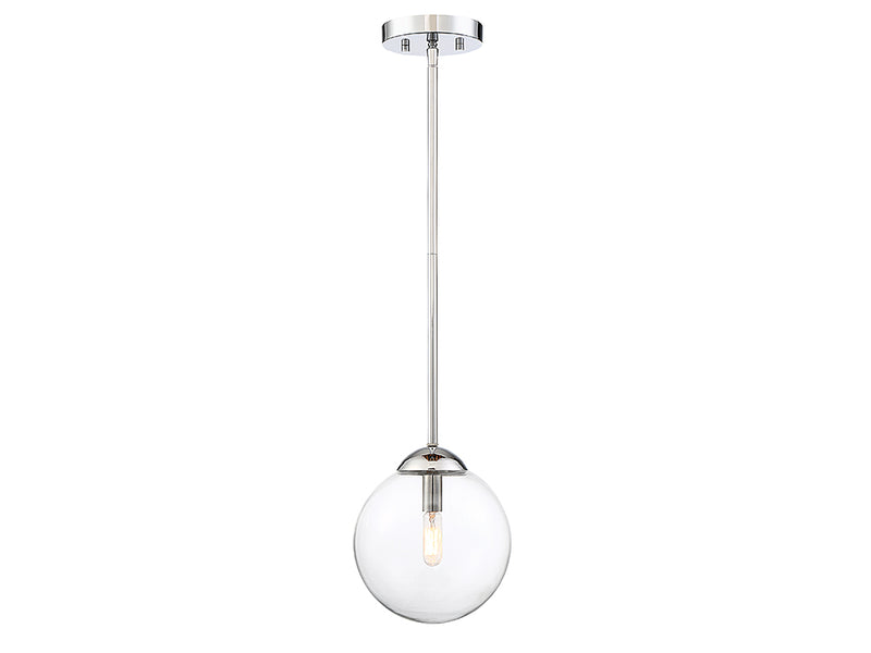 Meridian M70067CH One Light Mini Pendant, Chrome