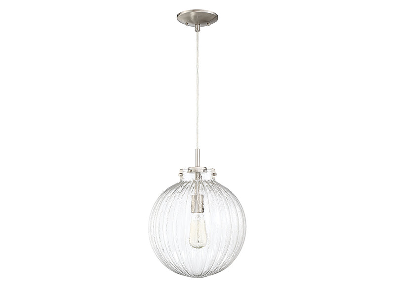Meridian M70068BN One Light Mini Pendant, Brushed Nickel