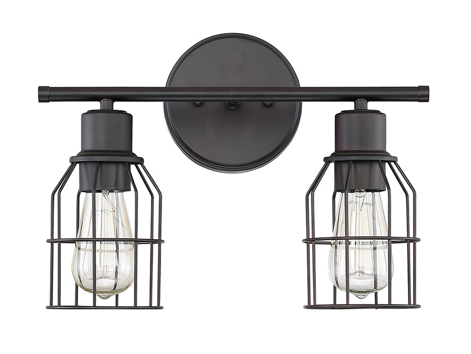 Meridian M80003ORB Two Light Bathroom Vanity Light, Oil Rubbed Bronze