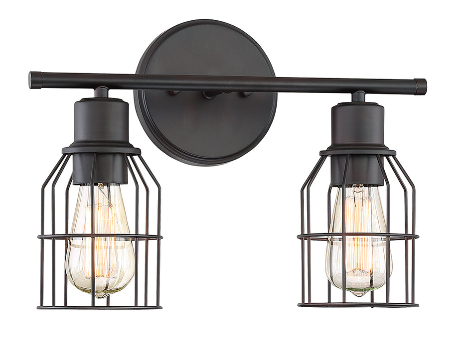 Meridian M80003ORB Two Light Bathroom Vanity Light, Oil Rubbed Bronze