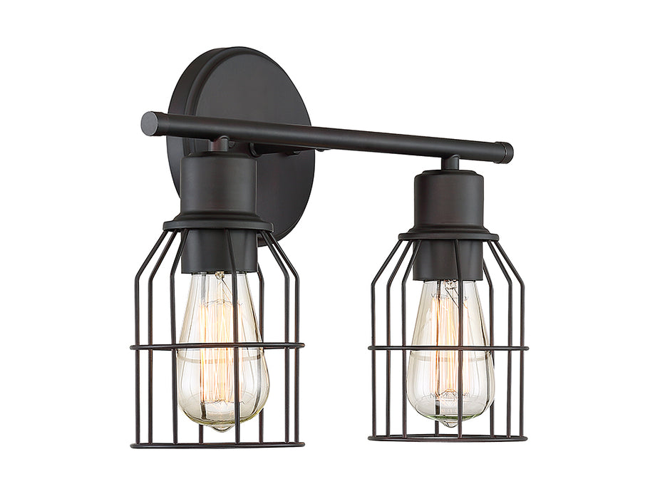 Meridian M80003ORB Two Light Bathroom Vanity Light, Oil Rubbed Bronze