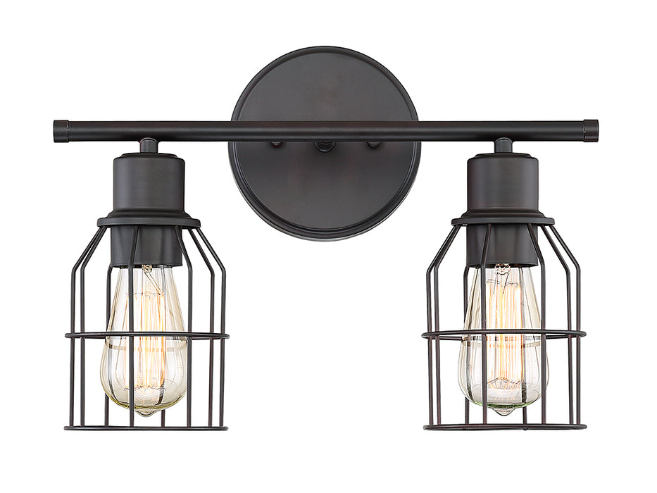 Meridian M80003ORB Two Light Bathroom Vanity Light, Oil Rubbed Bronze