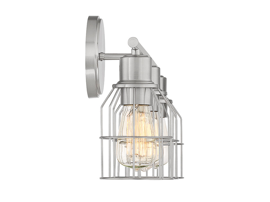 Meridian M80004BN Three Light Bathroom Vanity Light, Brushed Nickel