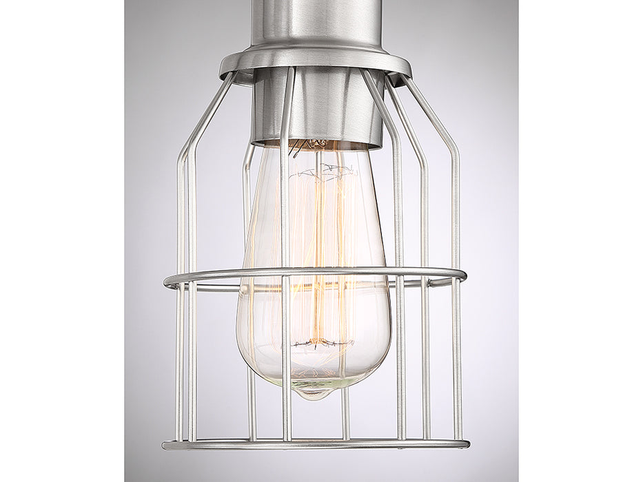 Meridian M80004BN Three Light Bathroom Vanity Light, Brushed Nickel