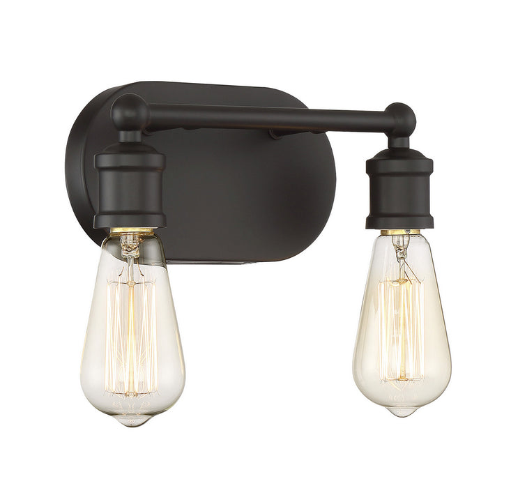 Meridian M80011ORB Two Light Bathroom Vanity, Oil Rubbed Bronze