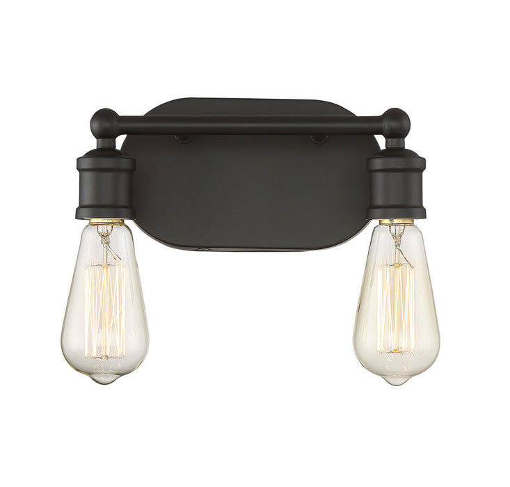 Meridian M80011ORB Two Light Bathroom Vanity, Oil Rubbed Bronze