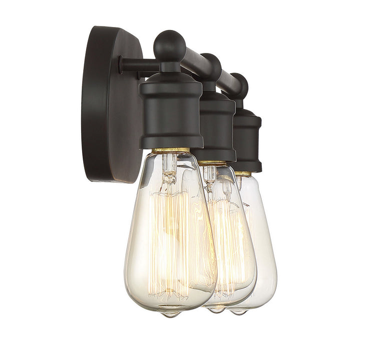 Meridian M80012ORB Three Light Bathroom Vanity Light, Oil Rubbed Bronze