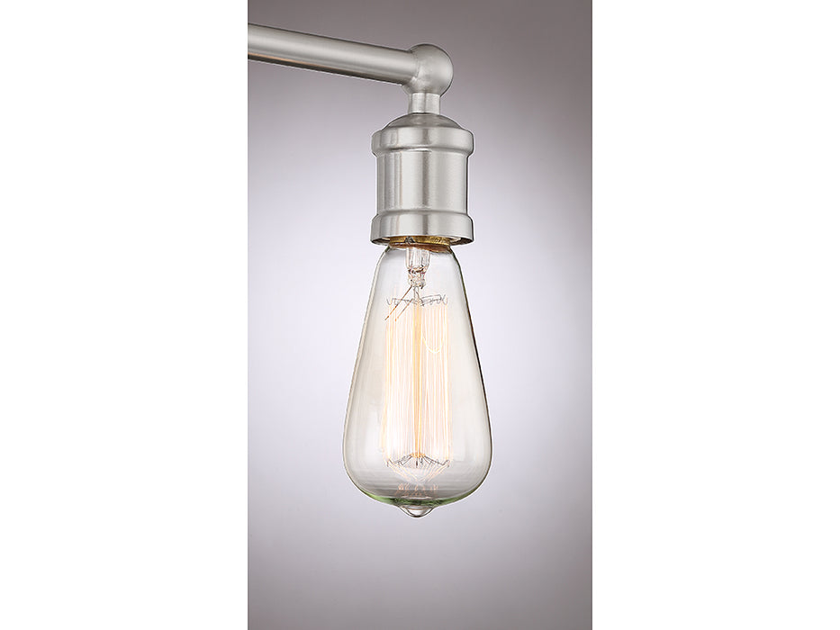 Meridian M80013BN Four Light Bathroom Vanity Light, Brushed Nickel