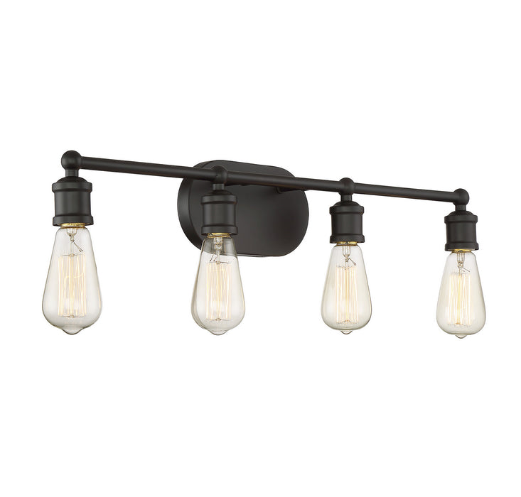 Meridian M80013ORB Four Light Bathroom Vanity Light, Oil Rubbed Bronze