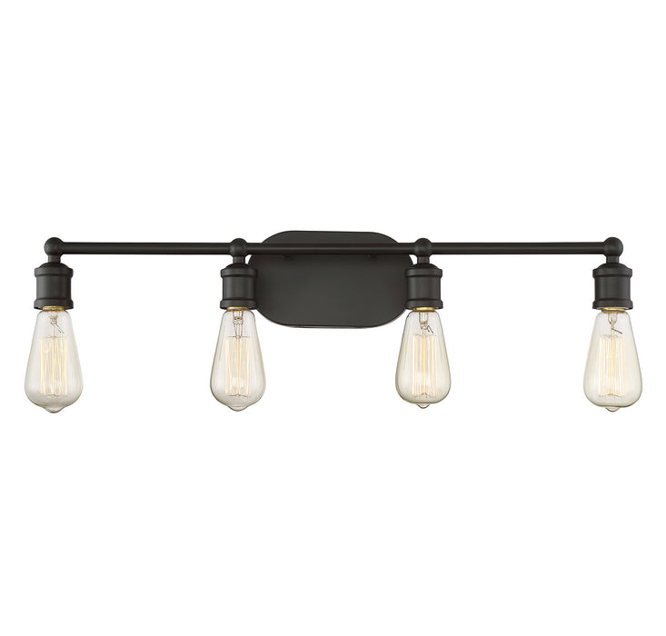 Meridian M80013ORB Four Light Bathroom Vanity Light, Oil Rubbed Bronze