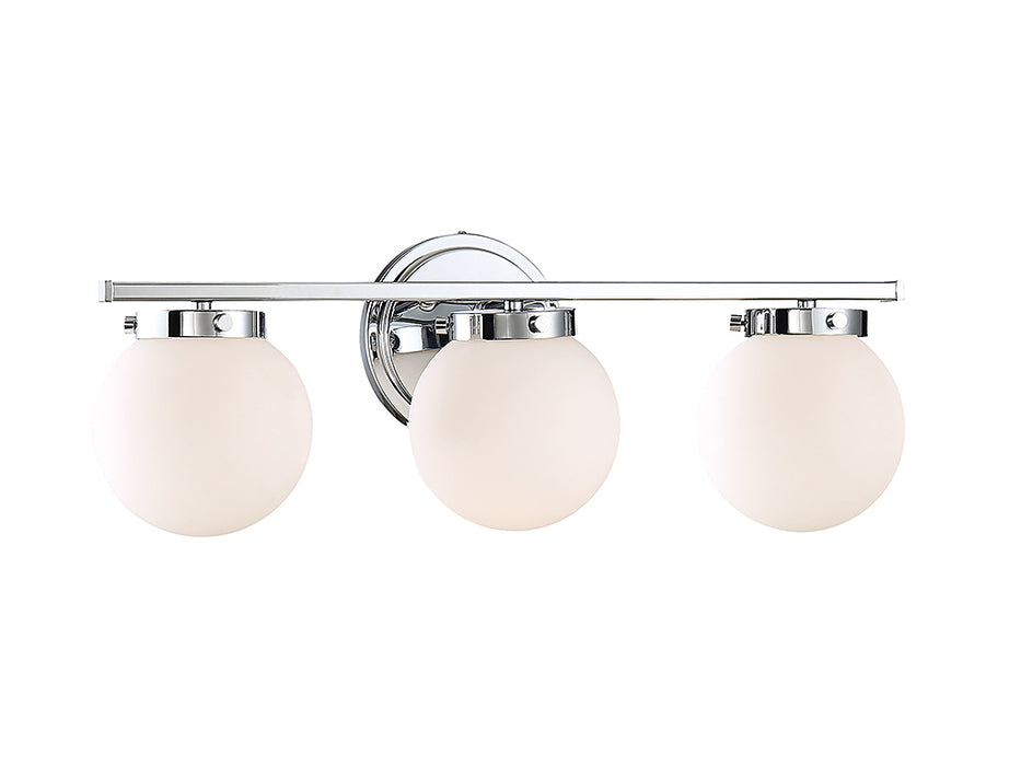 Meridian M80023CH Three Light Bathroom Vanity Light, Chrome