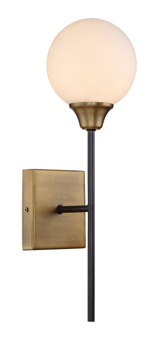 Meridian M90003-79 One Light Wall Sconce, Oiled Rubbed Bronze with Natural Brass