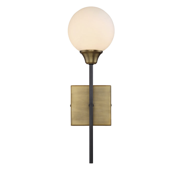 Meridian M90003-79 One Light Wall Sconce, Oiled Rubbed Bronze with Natural Brass