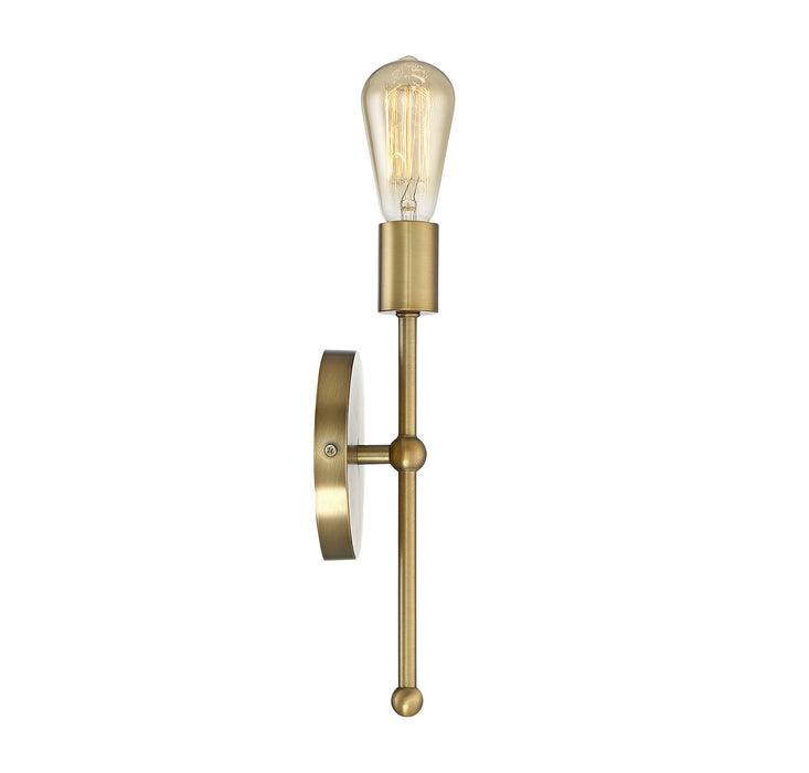 Meridian M90005-322 One Light Wall Sconce, Natural Brass
