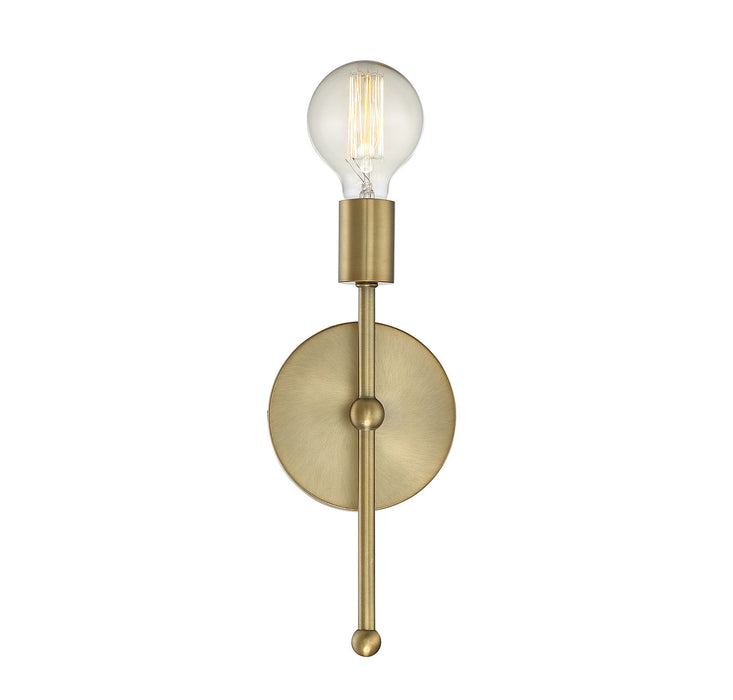 Meridian M90005-322 One Light Wall Sconce, Natural Brass