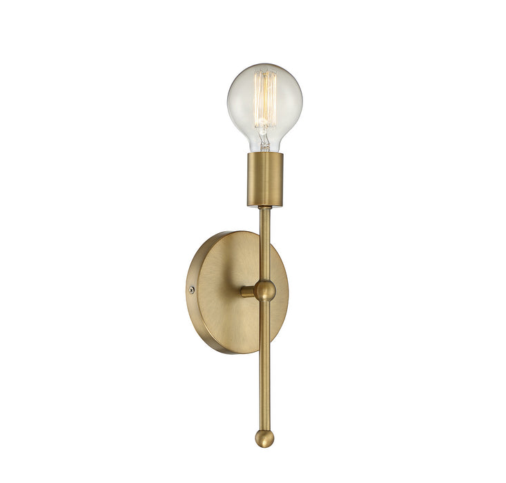 Meridian M90005-322 One Light Wall Sconce, Natural Brass