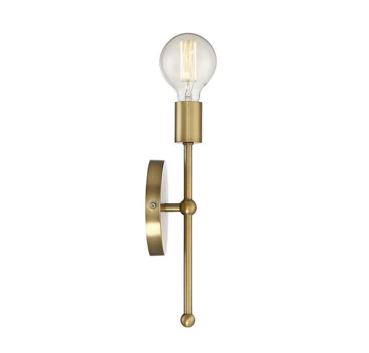 Meridian M90005-322 One Light Wall Sconce, Natural Brass