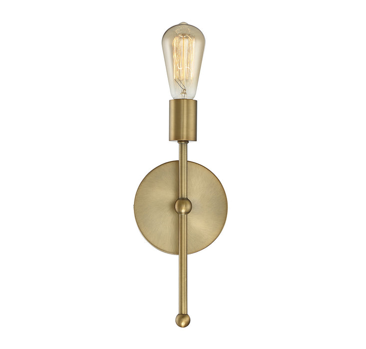 Meridian M90005-322 One Light Wall Sconce, Natural Brass