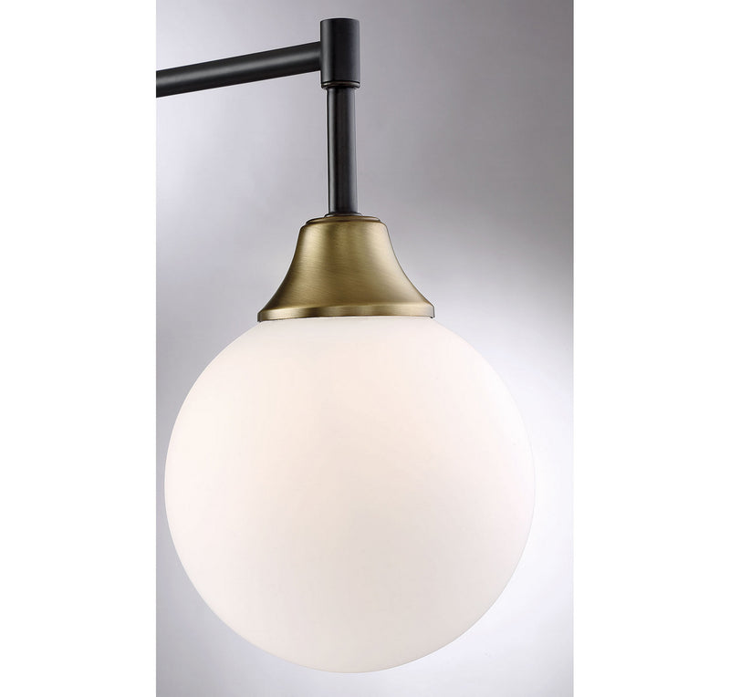 Meridian M90006-79 One Light Wall Sconce, Oiled Rubbed Bronze with Natural Brass