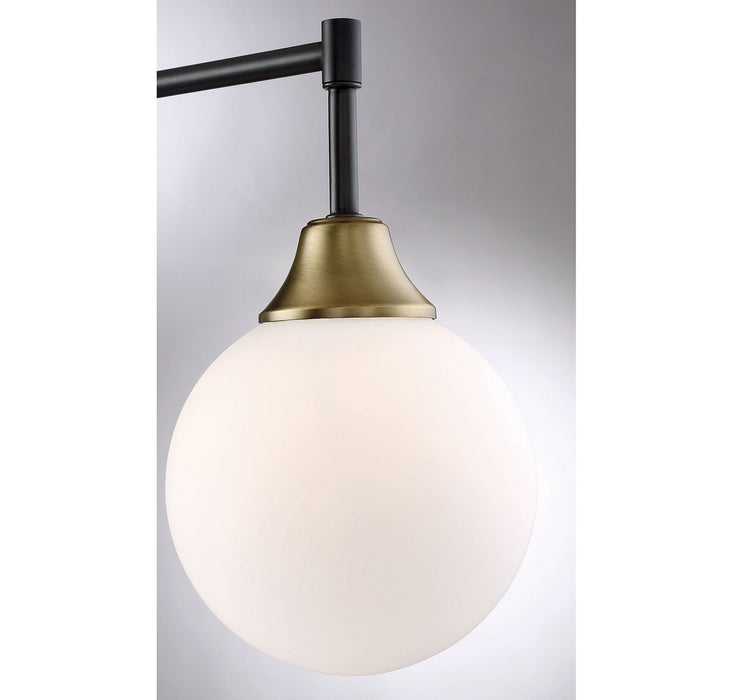 Meridian M90006-79 One Light Wall Sconce, Oiled Rubbed Bronze with Natural Brass