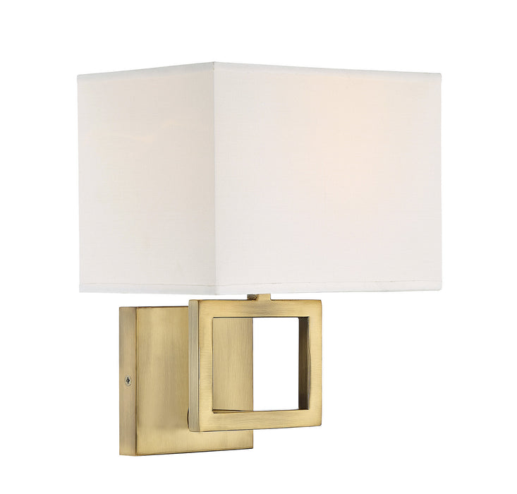 Meridian M90009NB One Light Wall Sconce, Natural Brass