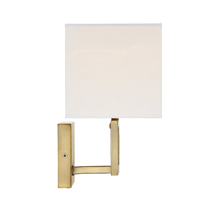 Meridian M90009NB One Light Wall Sconce, Natural Brass