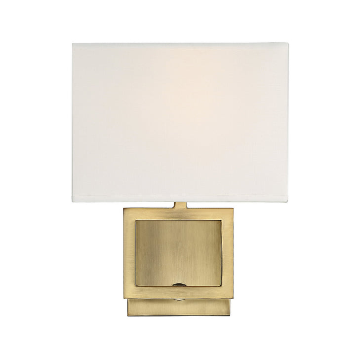 Meridian M90009NB One Light Wall Sconce, Natural Brass