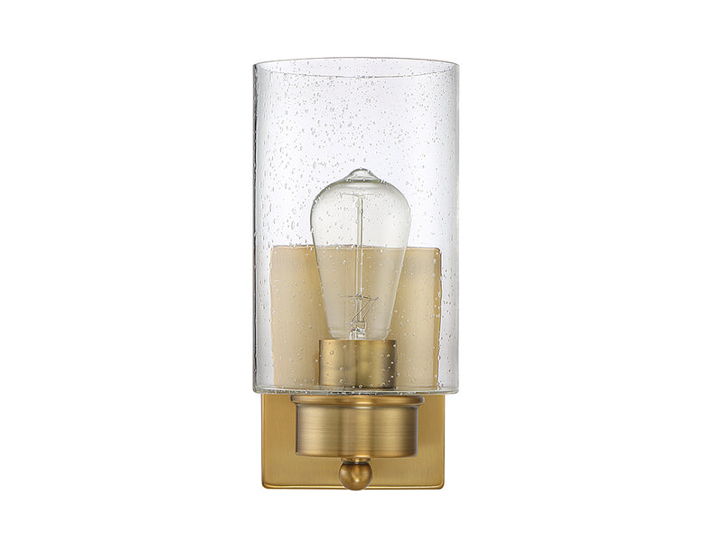 Meridian M90013NB One Light Wall Sconce, Natural Brass