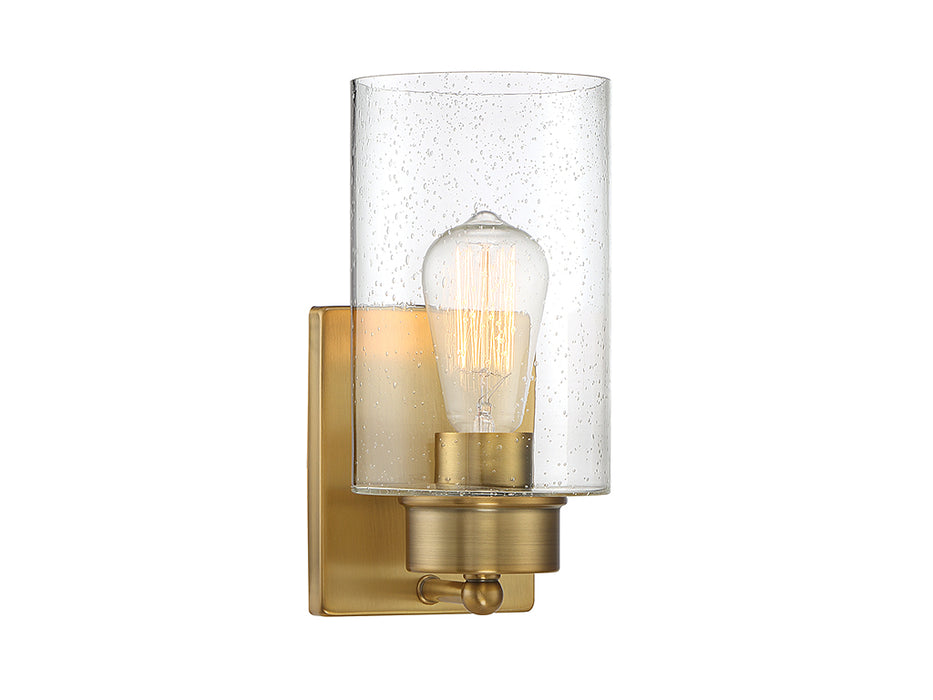 Meridian M90013NB One Light Wall Sconce, Natural Brass