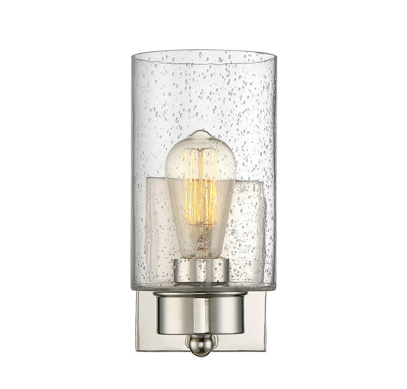 Meridian M90013PN One Light Wall Sconce, Polished Nickel