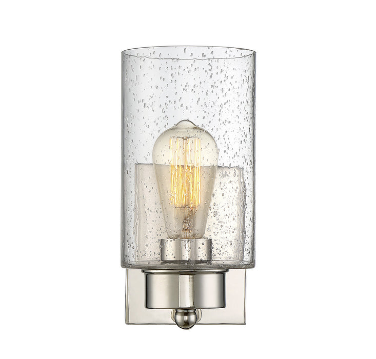 Meridian M90013PN One Light Wall Sconce, Polished Nickel