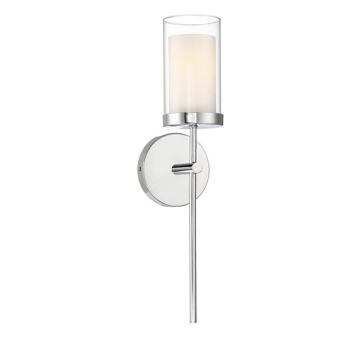 Meridian M90016CH One Light Wall Sconce, Chrome