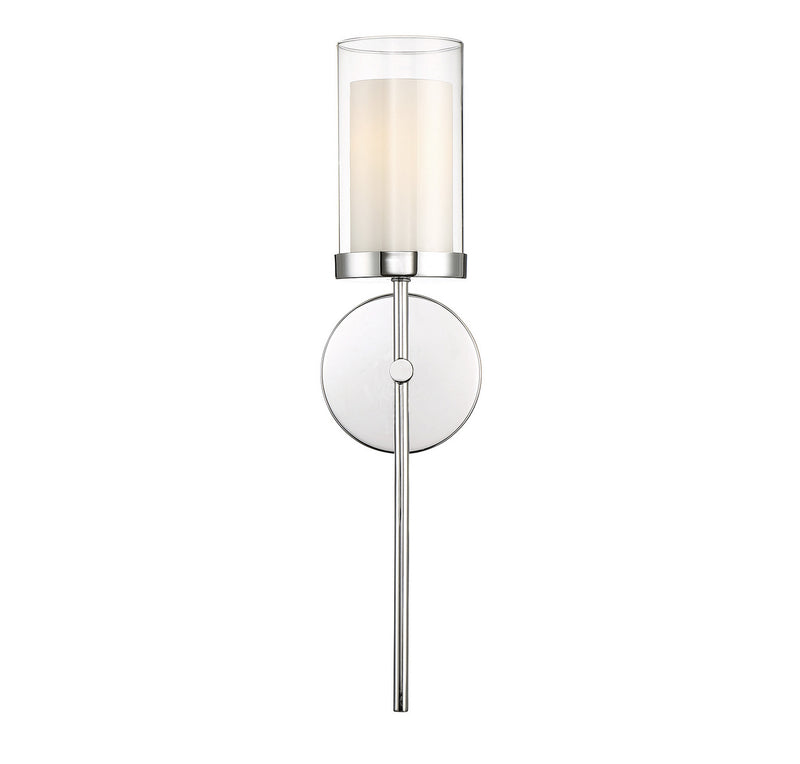 Meridian M90016CH One Light Wall Sconce, Chrome