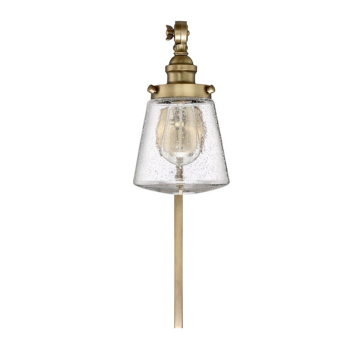 Meridian M90020NB One Light Wall Sconce, Natural Brass